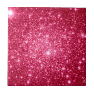 Hot Pink Stars Fliese