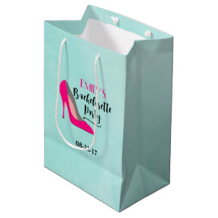 Hot Pink Stiletto High Heel Junggeselinnen-Abschie Mittlere Geschenktüte