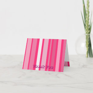 Hot Pink Strip Dankeschön Karte