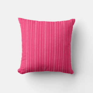 Hot Pink Strip Throw Kissen
