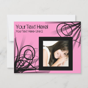 Hot Pink Swirl Party Einladung