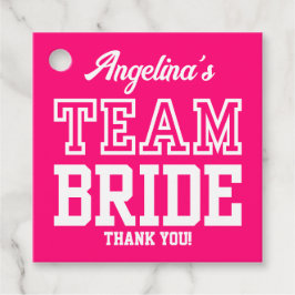 Hot Pink Team Bridge Junggeselinnen-Abschied Geschenkanhänger