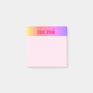 Hot Pink, umgekehrt, rosa Notizblöcke Post-it Klebezettel