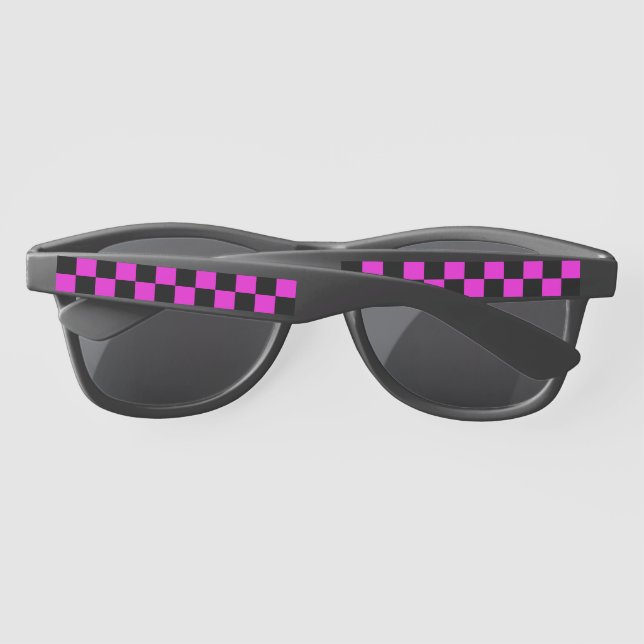 Hot Pink und Black Checkerboard-Muster (Rückseite)