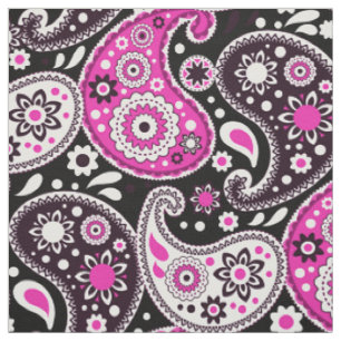 Hot Pink und Black Chic Moderne Cowgirl Stoff