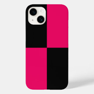 Hot Pink und Black Color Blocks Case-Mate iPhone 14 Hülle