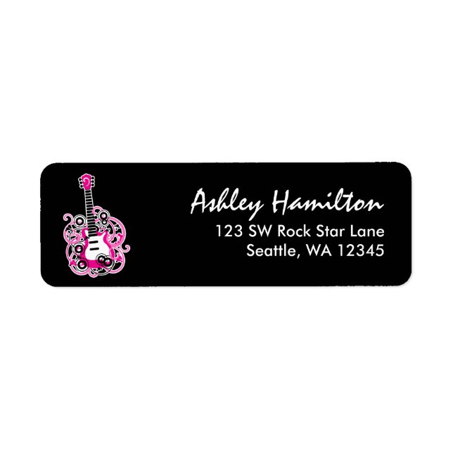 Hot Pink und Black Guitar Rock Star (Vorne)