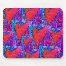 Hot Pink und Blue Multiple Hearts Mausklick