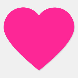 Hot Pink und individuell einstellbar Herz-Aufkleber