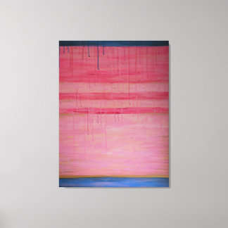 Hot Pink und Navy Abstrakt 1 - Canvas Print Leinwanddruck