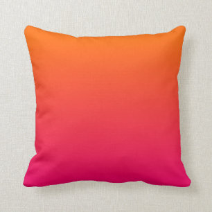 Hot Pink und Orange Ombre Kissen