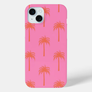 Hot Pink und Orange Palm Tree Handy Case