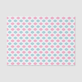Hot Pink und Turqoise geometrisches Aztekenmuster Seidenpapier