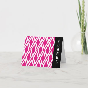 Hot Pink und White Diamond Vielen Dank Dankeskarte