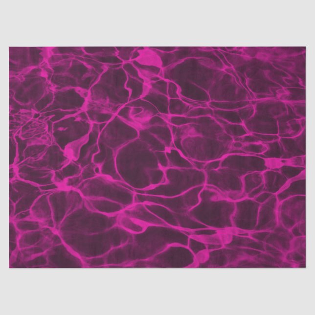 Hot Pink Unterwasser Wavy Rippling Wasser Wolke Fl Seidenpapier (Vorderseite)