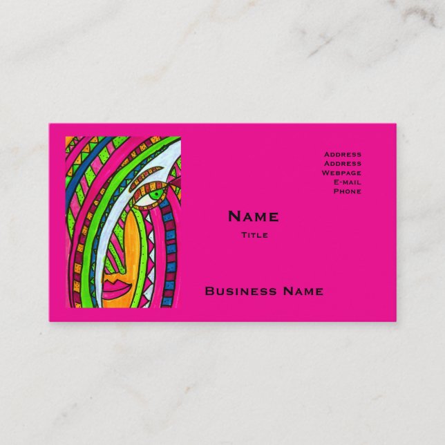 Hot-Pink-Visitenkarten Visitenkarte (Vorderseite)