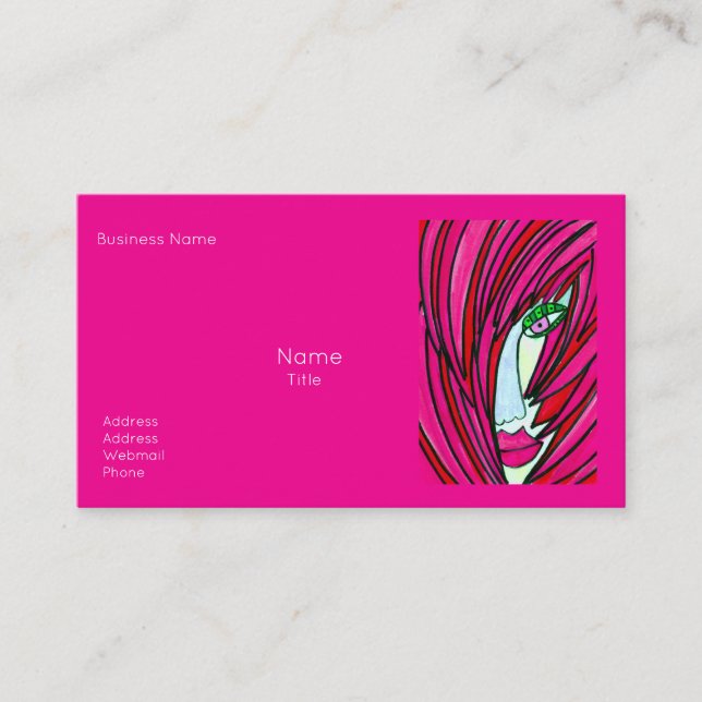 Hot-Pink-Visitenkarten Visitenkarte (Vorderseite)