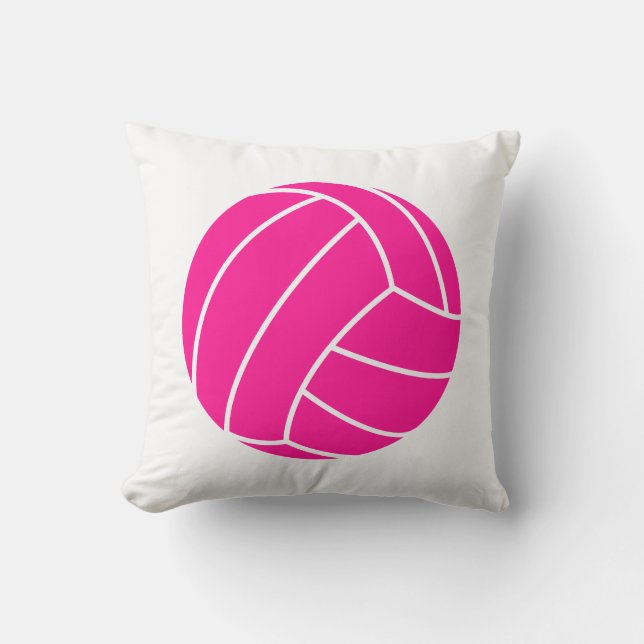 Hot Pink Volleyball Kissen (Vorderseite)