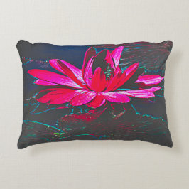 Hot Pink Water Lily Kissen mit Designer Pods