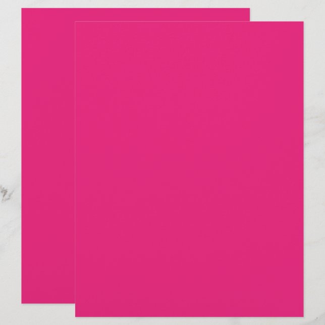 Hot Pink Wedding | Fett Farbe einladen Briefbogen (Vorne/Hinten)