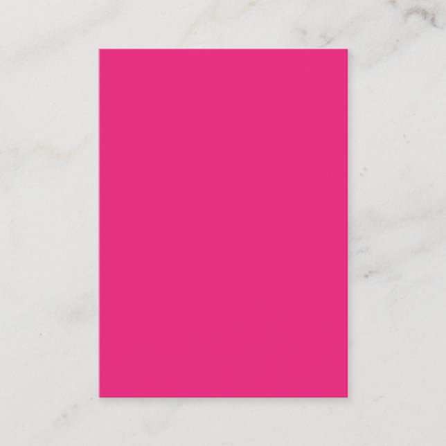 Hot Pink Wedding | Fett Farbe einladen Telefonnummerkarte (Vorderseite)