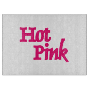 Hot Pink, weiß, Glasspanplatte Schneidebrett