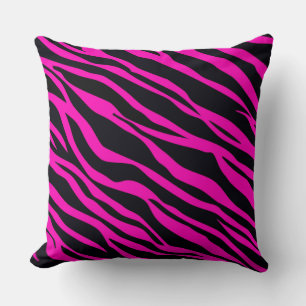 Hot Pink Zebra Streifen Kissen