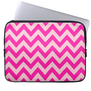 Hot Pink Zickzack Zigzag Muster Laptopschutzhülle