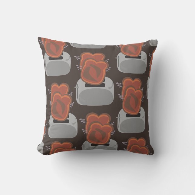Hot Poppin Toast Kissen (Vorderseite)