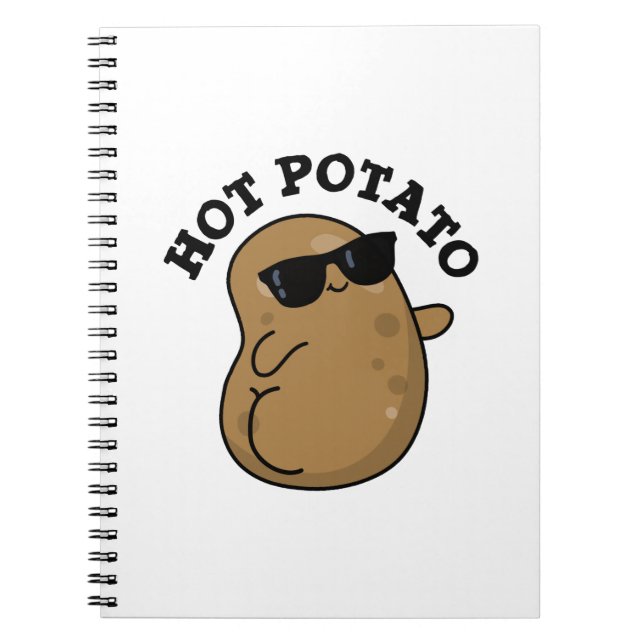 Hot Potato Funny Veggie Pub Notizblock (Vorderseite)