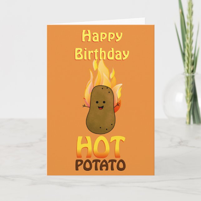 Hot Potato Geburtstag Karte (Vorderseite)