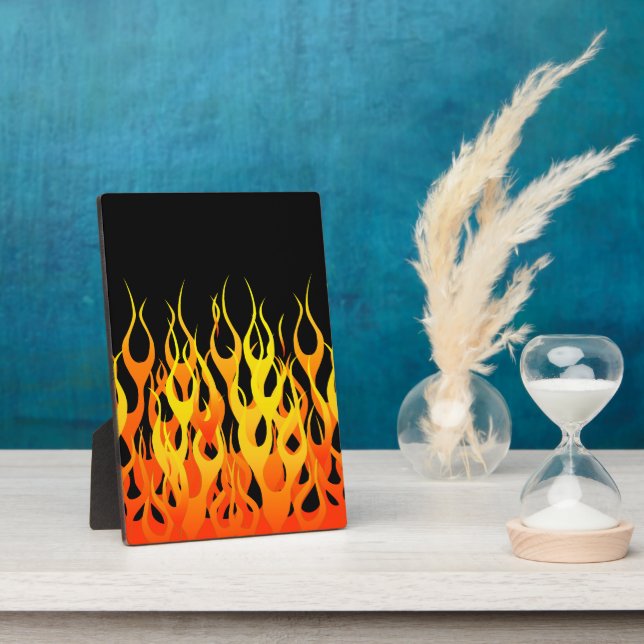 Hot Racing Flames Graphic Fotoplatte (Seite)