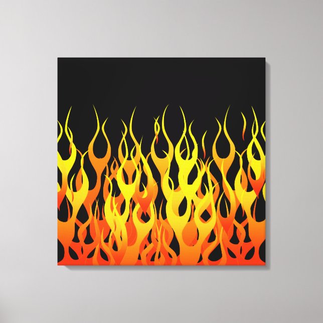 Hot Racing Flames Graphic Leinwanddruck (Vorderseite)