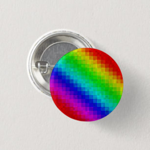 Hot Rainbow Mosaik Shimmer Button