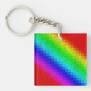 Hot Rainbow Mosaik Shimmer Schlüsselanhänger