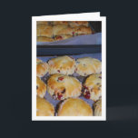 Hot Red Berry Scones Karte<br><div class="desc">Hot Red Berry Scones Grußkarte. Sie können dieses Produkt ganz einfach kostenlos anpassen, wenn Sie Text hinzufügen oder die Farbe des Hintergrunds ändern möchten.</div>