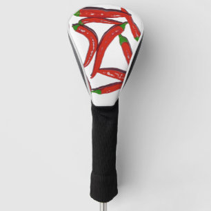 Hot Red Chili Pepper Paprikaschoten Gewürzmuster  Golf Headcover