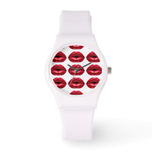 Hot Red Lips Beauty Armbanduhr