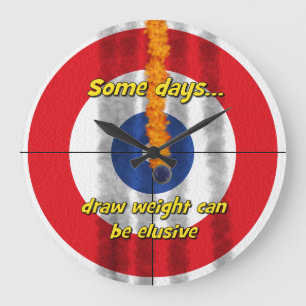Hot Rocks 'attire poids' Curler's Horloge - (rouge