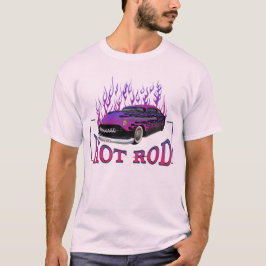 hot rod flamm Muskel-Auto-Logo Feuer Flame v T-Shirt