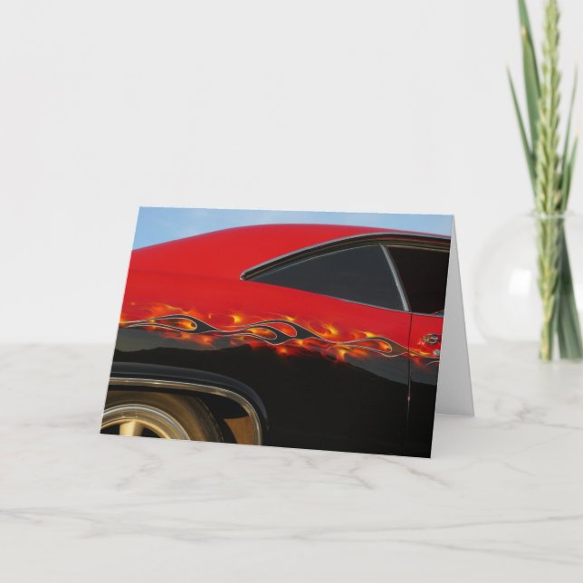Hot Rod Happy Birthday Card Karte (Vorderseite)