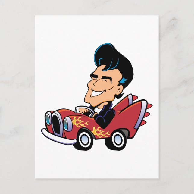 Hot Rodder Postkarte (Vorderseite)
