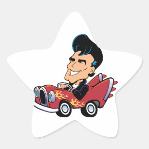 Hot Rodder Stern-Aufkleber