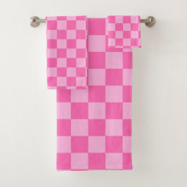 Hot Roink Checkerboard Badhandtuch Set