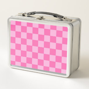 Hot Roink Checkerboard Metall Brotdose