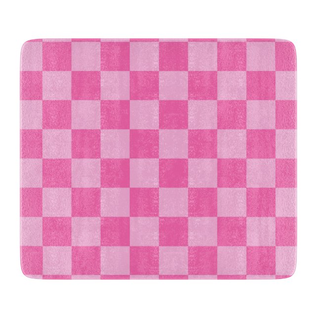 Hot Roink Checkerboard Schneidebrett (Vorderseite)