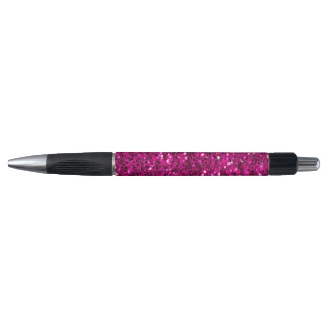 Hot-Rosa-Glitzern Imitate Glitzer Kugelschreiber (Vorderseite)
