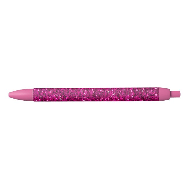 Hot-Rosa-Glitzern Imitate Glitzer Kugelschreiber (Vorderseite)