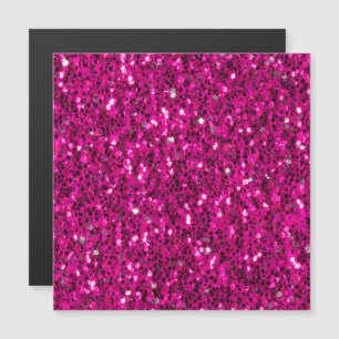 Hot-Rosa-Glitzern Imitate Glitzer Magnetkarte