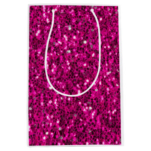 Hot-Rosa-Glitzern Imitate Glitzer Mittlere Geschenktüte